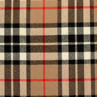 100% Wool Tartan Neck Tie - Thomson Camel Modern