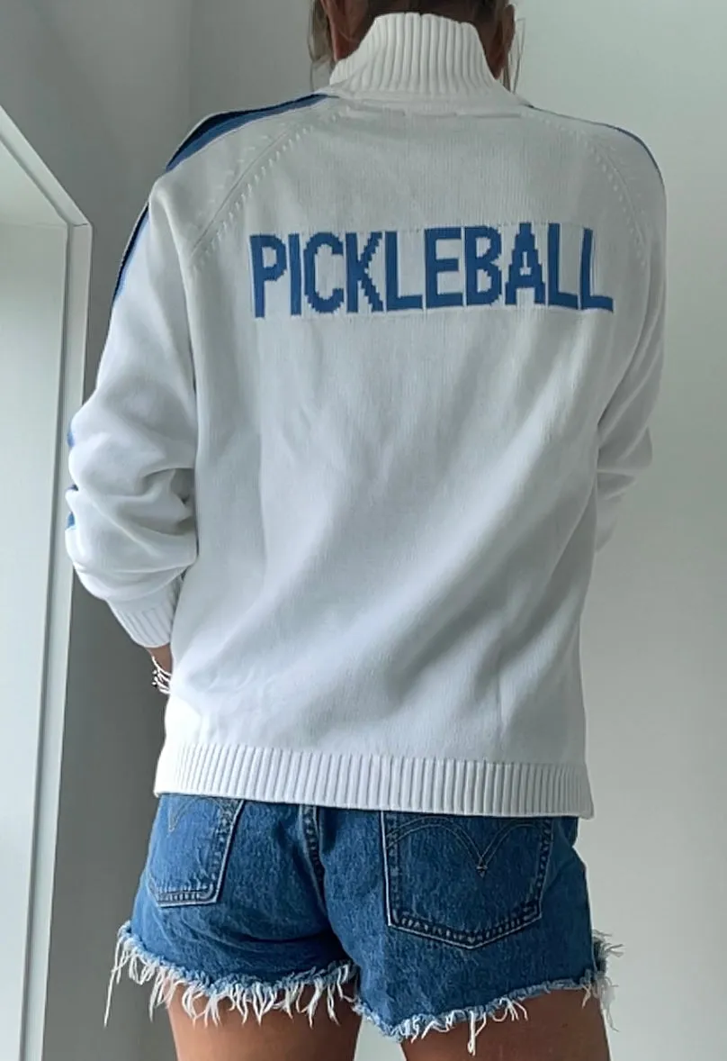 1/2 Zip Pickleball Sweater Navy/Green