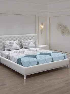 120 GSM  Polyester Double Bed Bedsheet with 2 Pillow Covers
