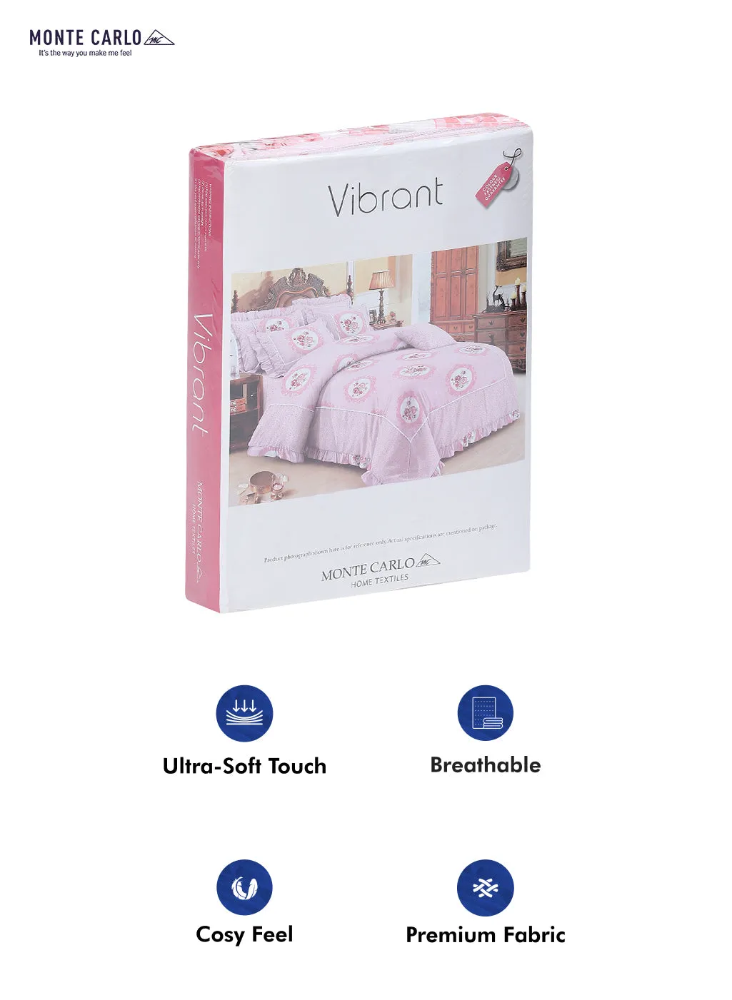 130 GSM Polyester Double Bed Bedsheet with 2 Pillow Covers