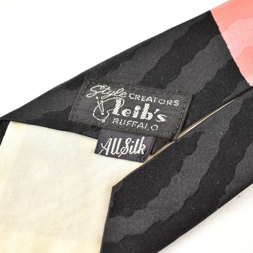1940s Pink Ribbon Vintage Tie