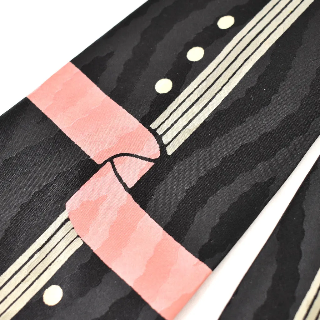 1940s Pink Ribbon Vintage Tie