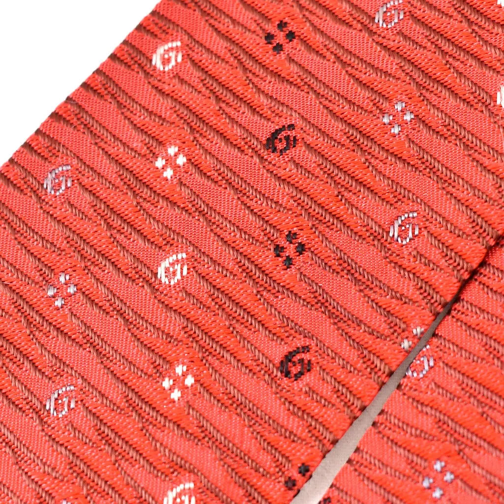 Vintage 1950s Red Swirl Skinny Tie - Retro Classic Mens Fashion Accessory
