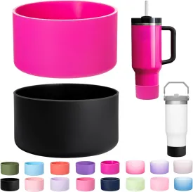 2-Pack Silicone Boot for Stanley 40 30 oz Quencher Adventure Tumbler, IceFlow 30 20 oz, Stanley Cup Protector