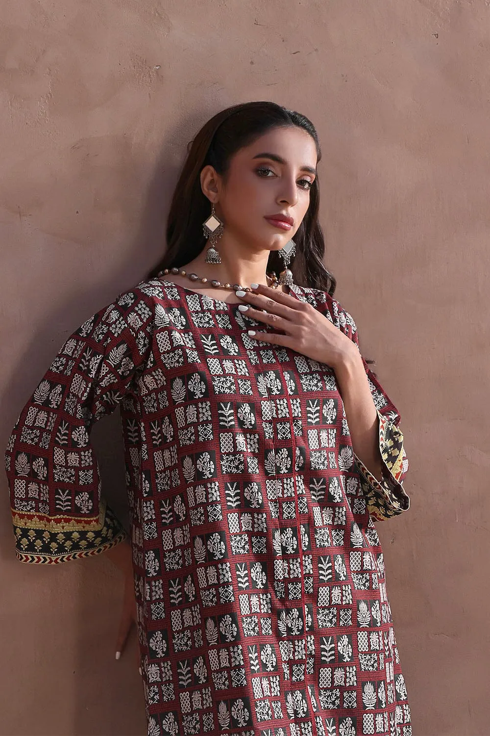 2PC Unstitched Khaddar Shirt & Trouser RKT-2323