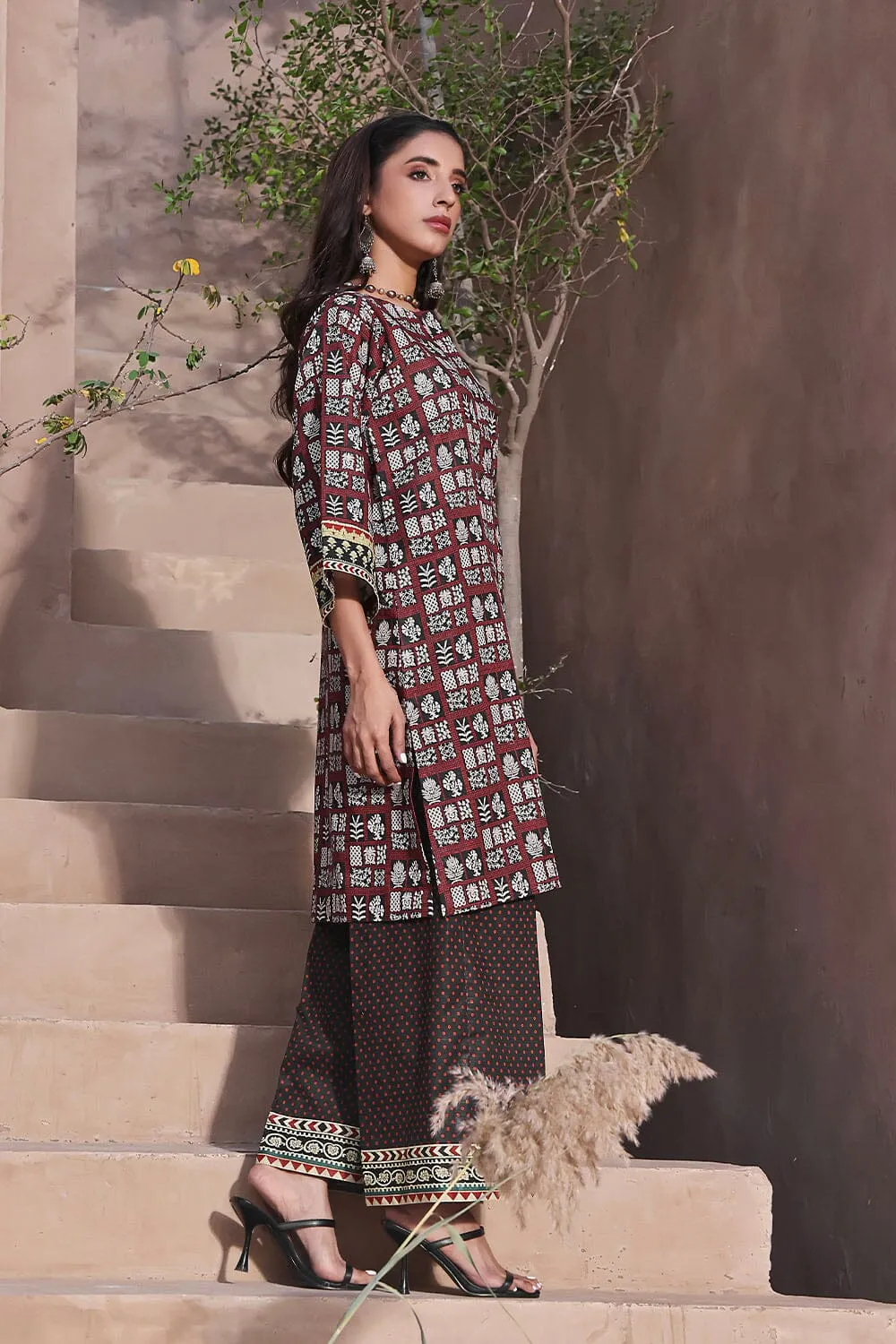 2PC Unstitched Khaddar Shirt & Trouser RKT-2323