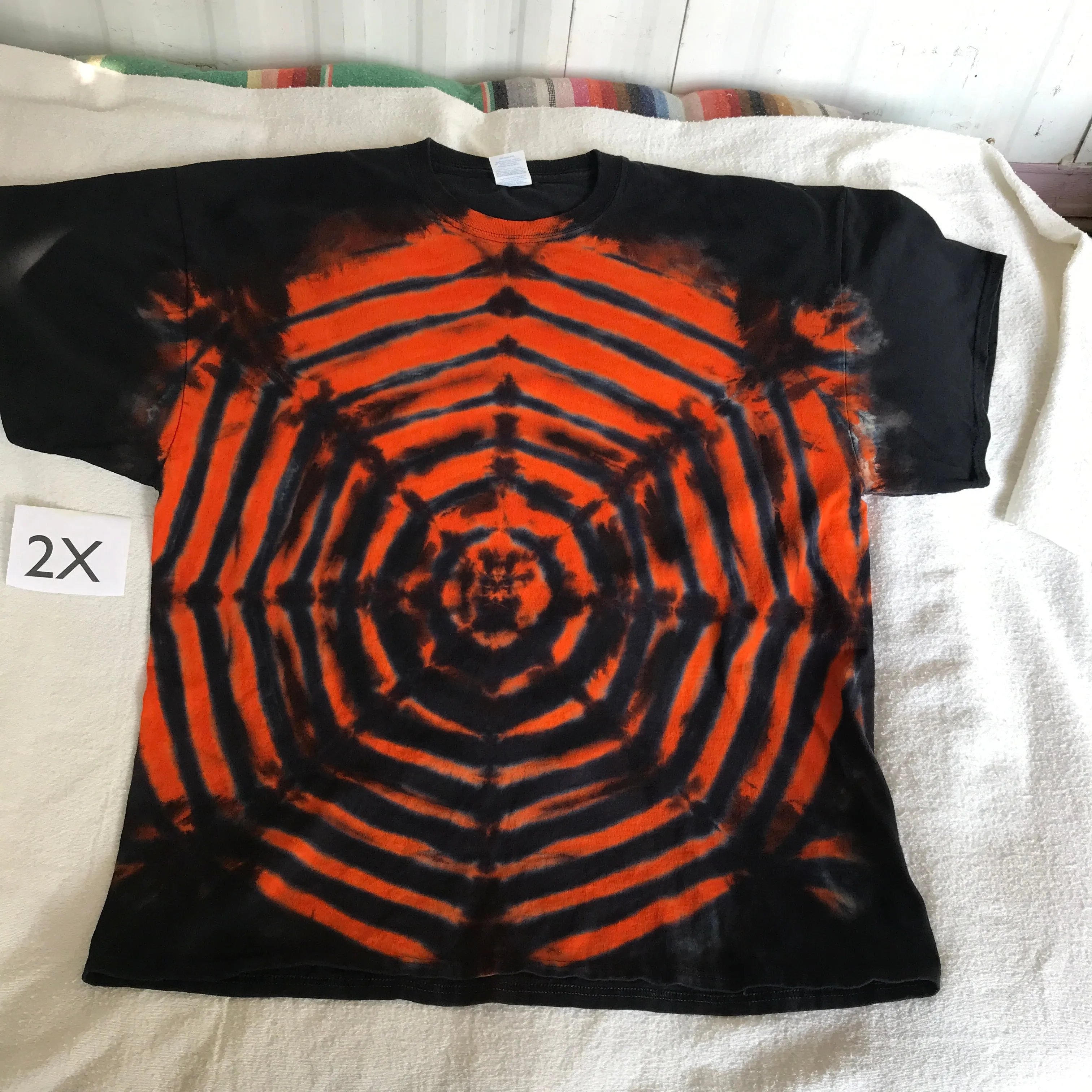 2X Discharged & Tie-Dyed Spiderweb Tee