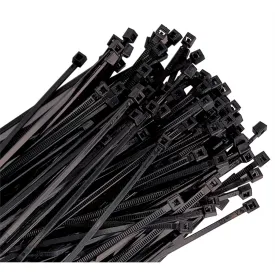 4" Black Nylon Wire Tie, 18 lb Tensile 100/pk