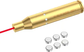 9MM/ .243 .308/6.5MM/300BLK 7.62x35mm/.44mag/30-06/25-06/270 Cal Rem Gauge Bore Sight Red Dot Boresighter with Batteries
