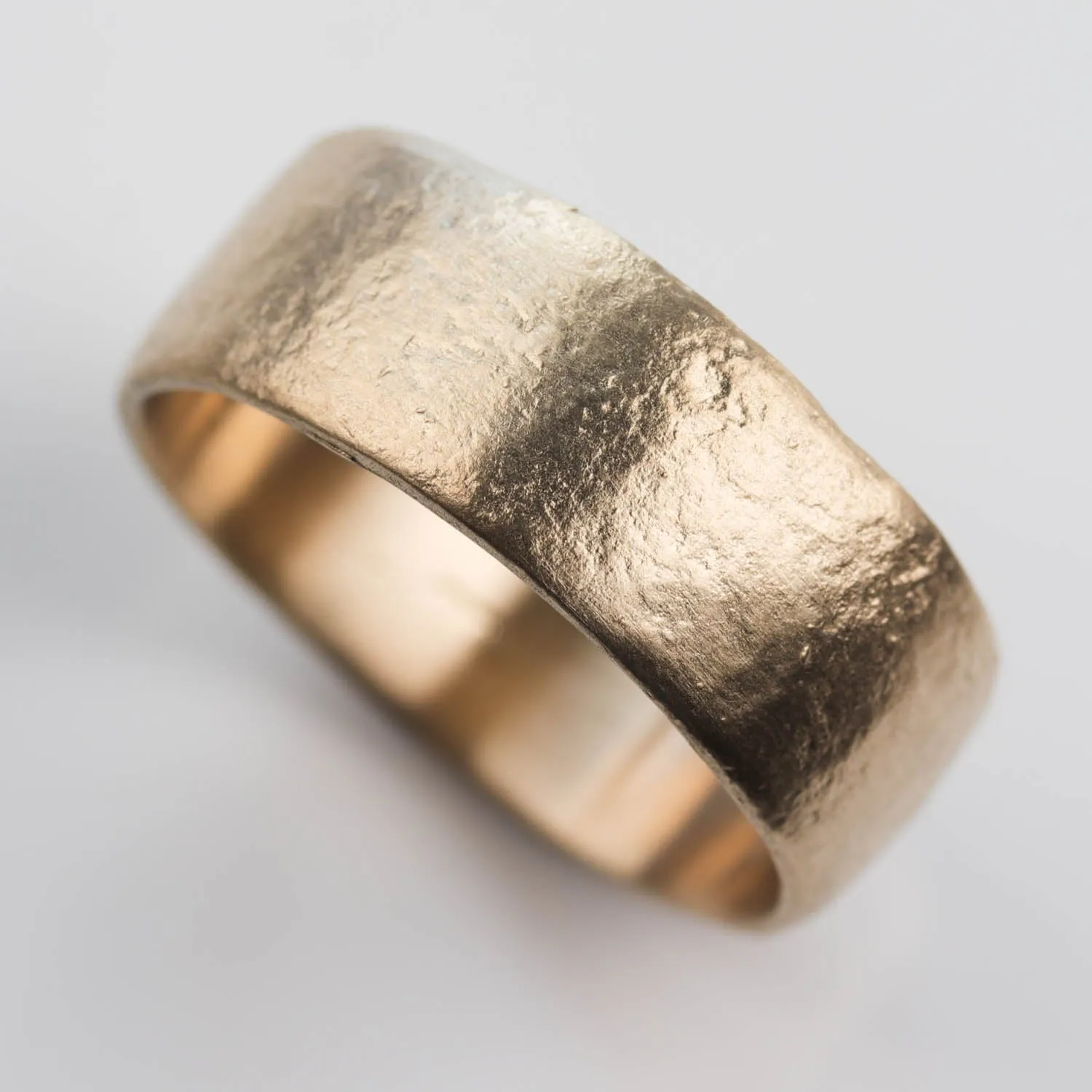Ancient-Inspired 9mm Wide Band Ring