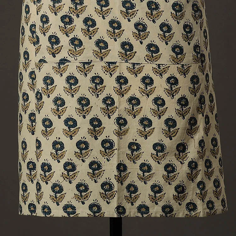 Ajrakh Block Printed Cotton Apron with Pocket