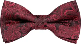 Alizeal Boys Adjustable Fashion Paisley Floral Strapped Pre-tied Kids Bow Tie