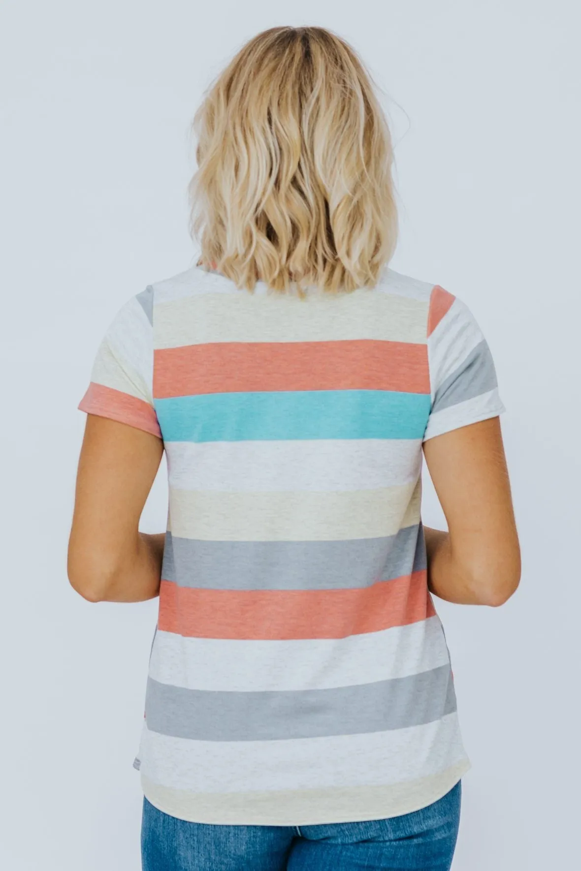 Always In Style Colorful Striped Tee