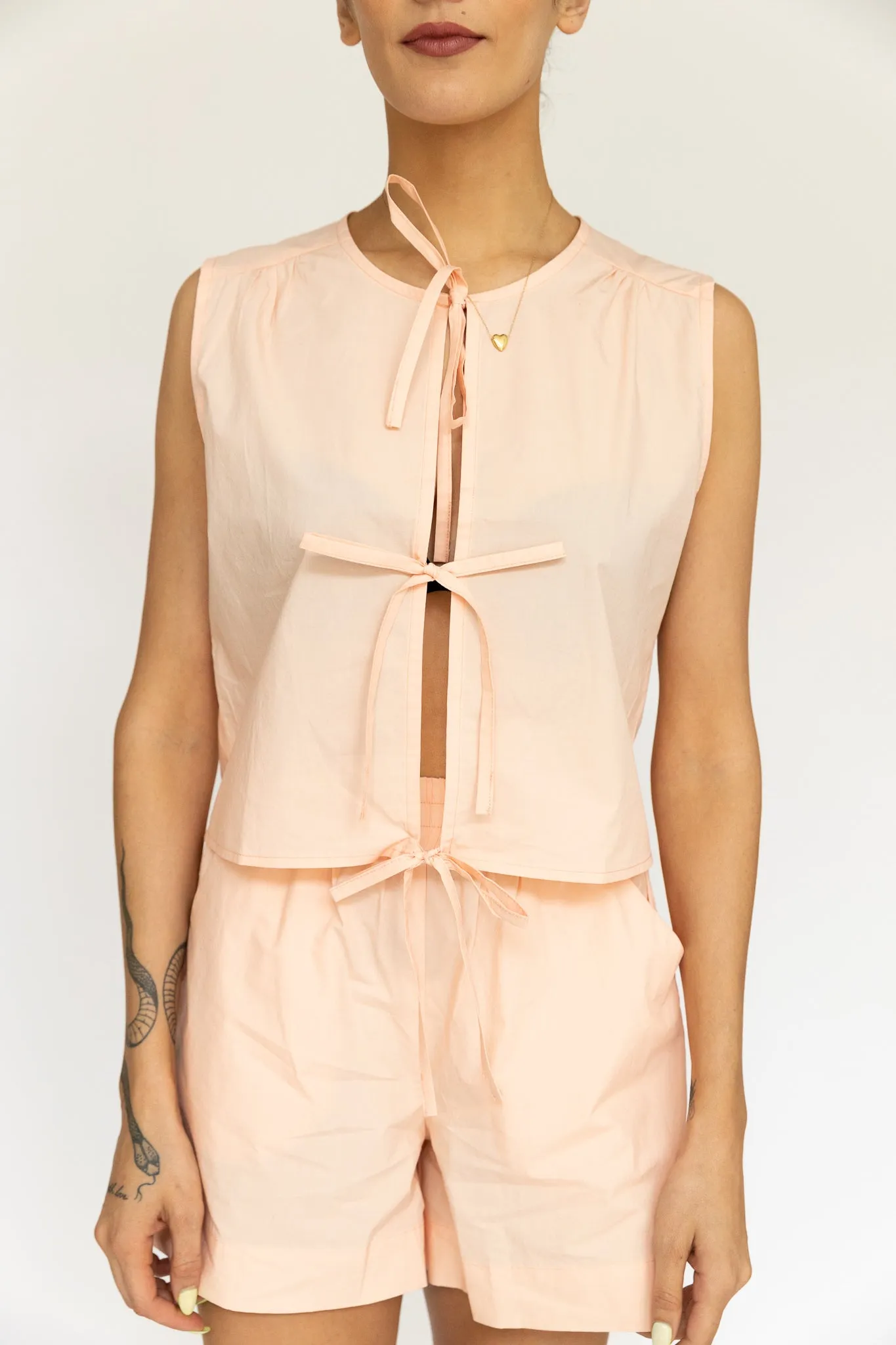 Annie Tie Top | Peach
