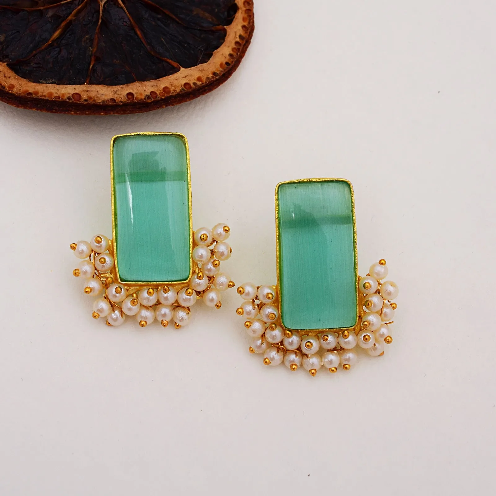 Ashley Matte Gold Studs