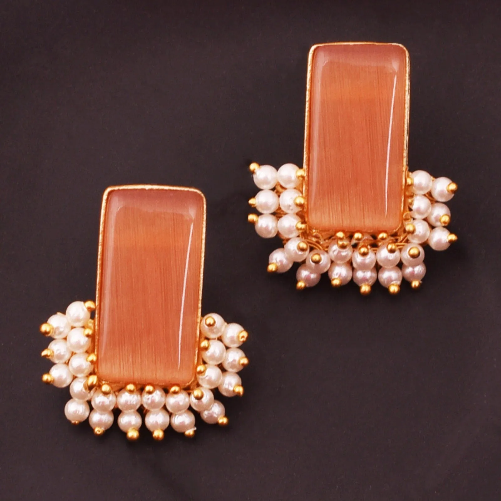 Ashley Matte Gold Studs