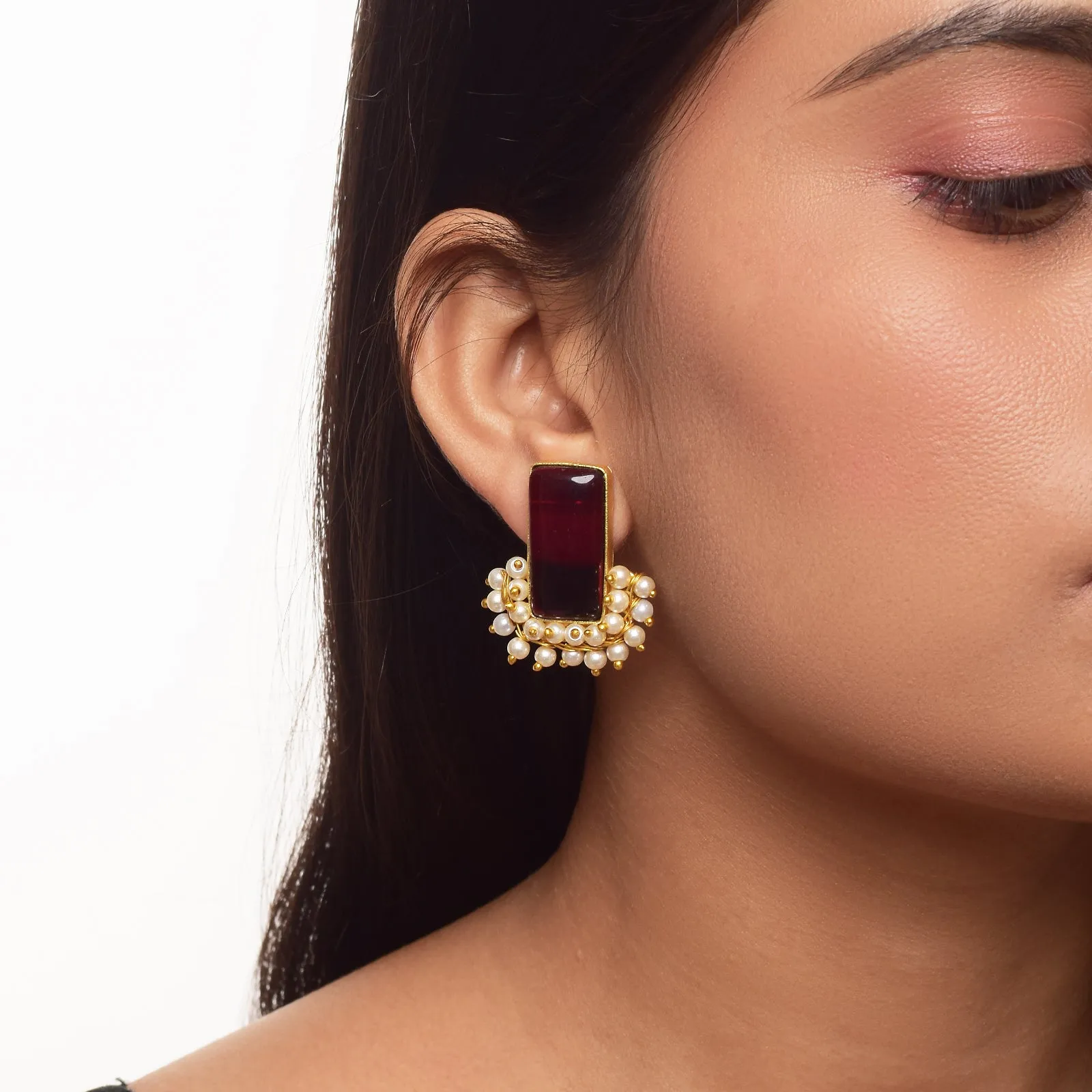 Ashley Matte Gold Studs