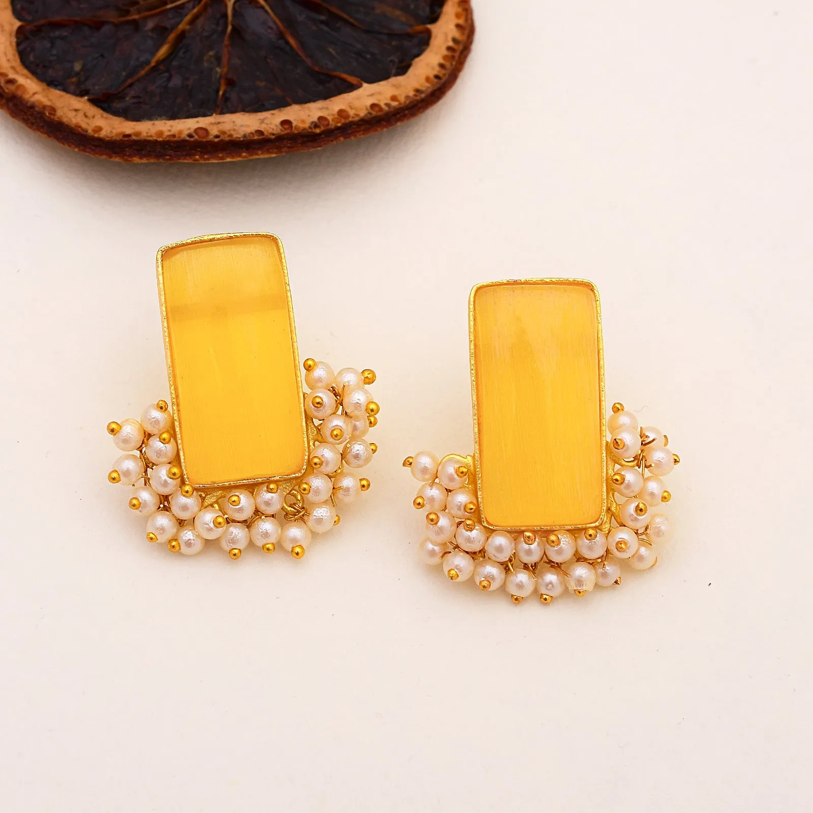 Ashley Matte Gold Studs