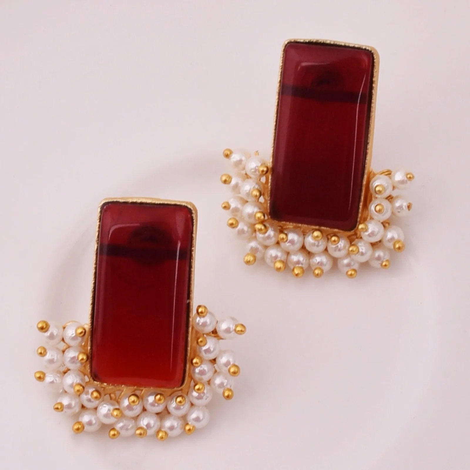 Ashley Matte Gold Studs