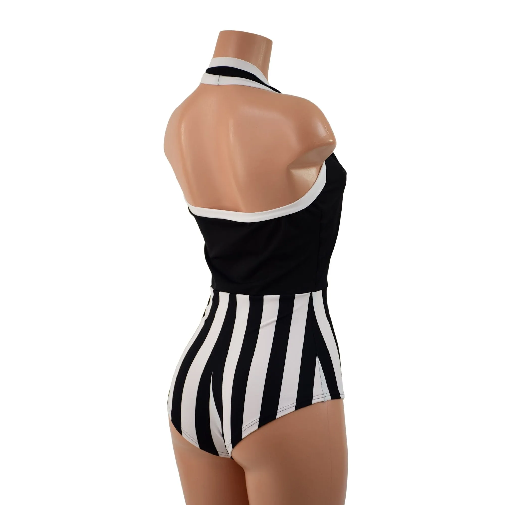 Backless Bella Romper with Laceup Bodice and Siren Cut Leg