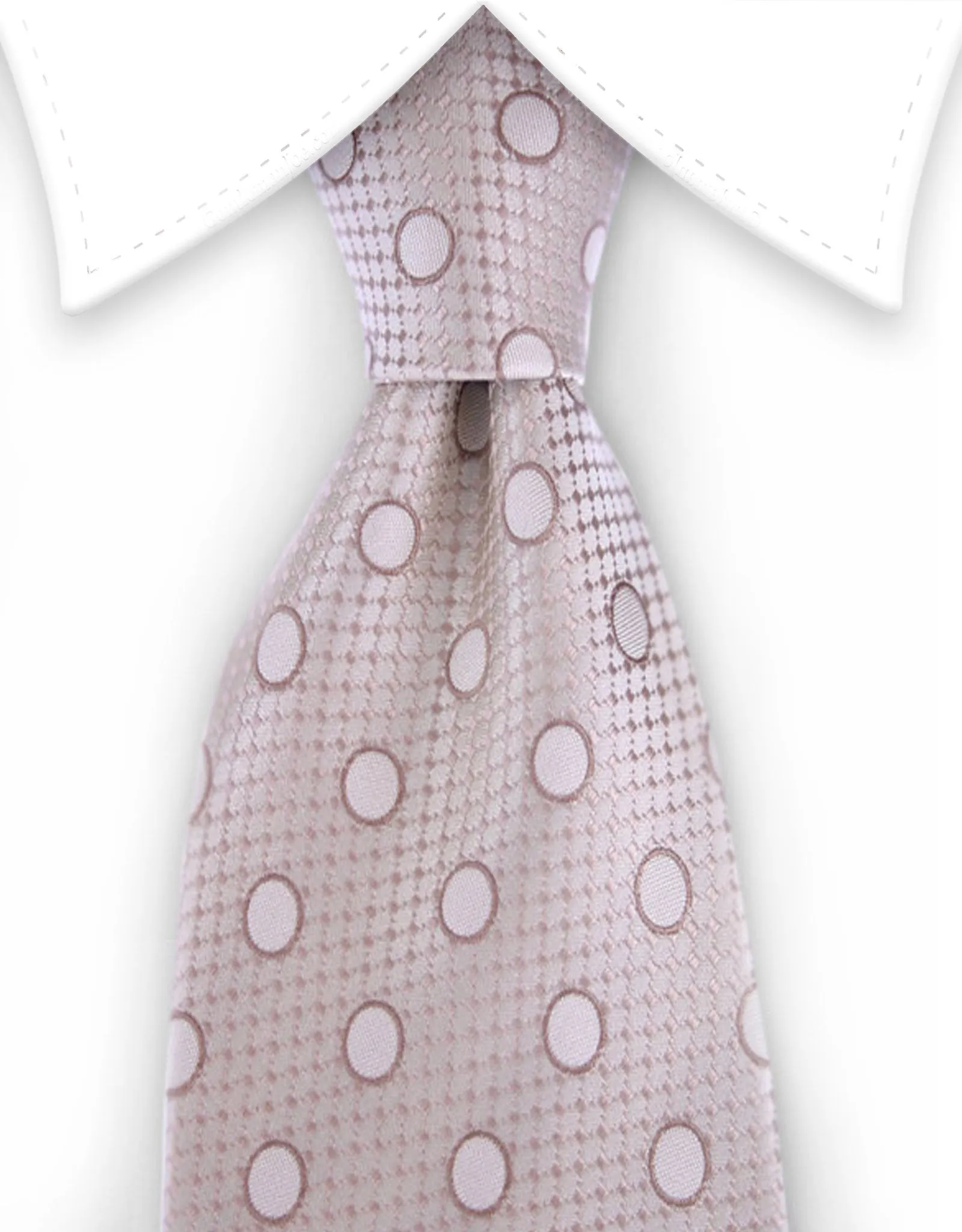Beige Polka Dot Necktie