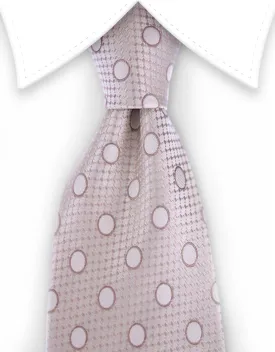 Beige Polka Dot Necktie