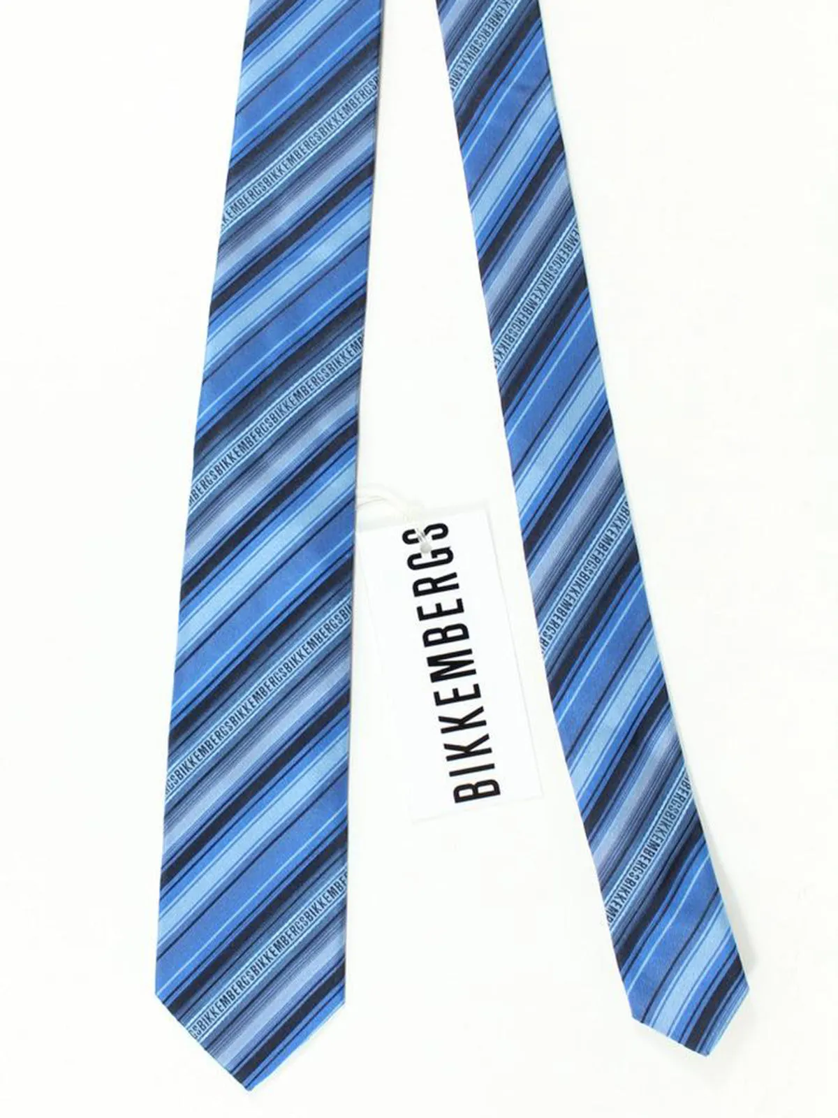 Bikkembergs Tie Blue Stripes Design FINAL SALE