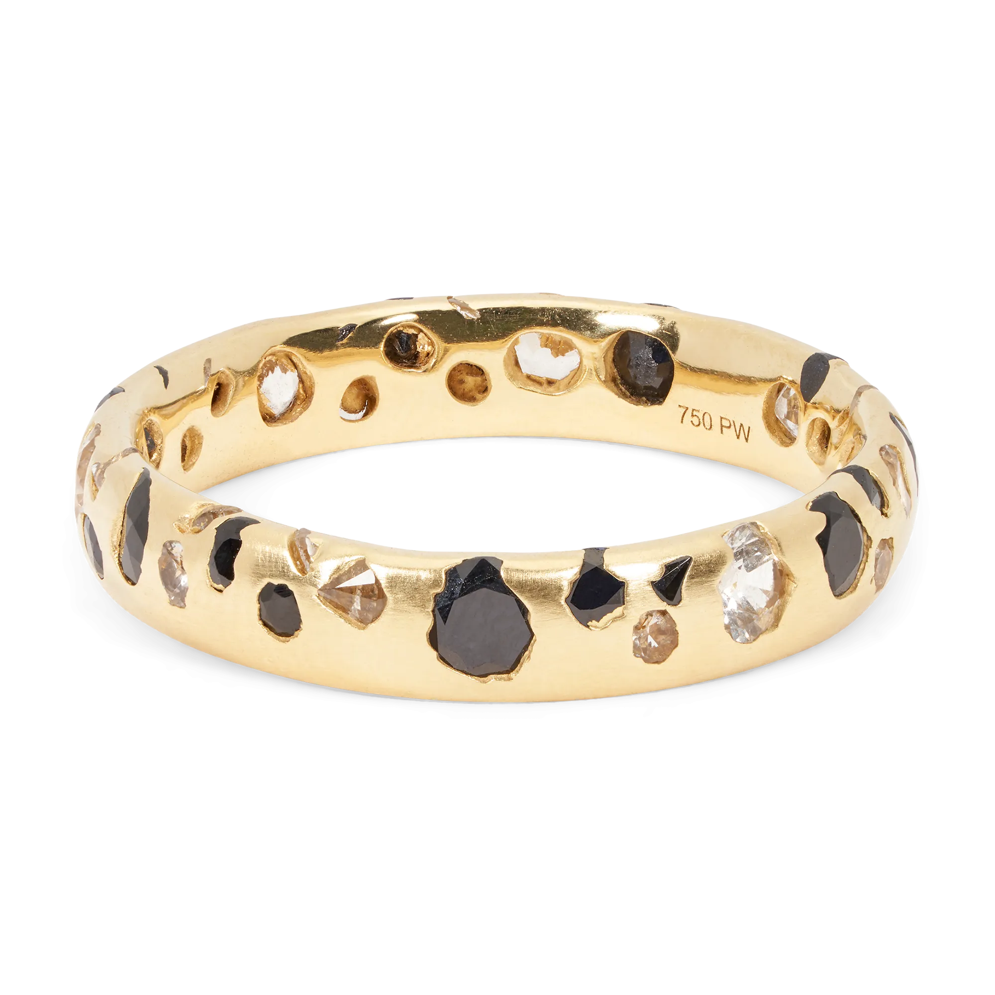 Black & White Confetti Ring - Size 7 - 11421