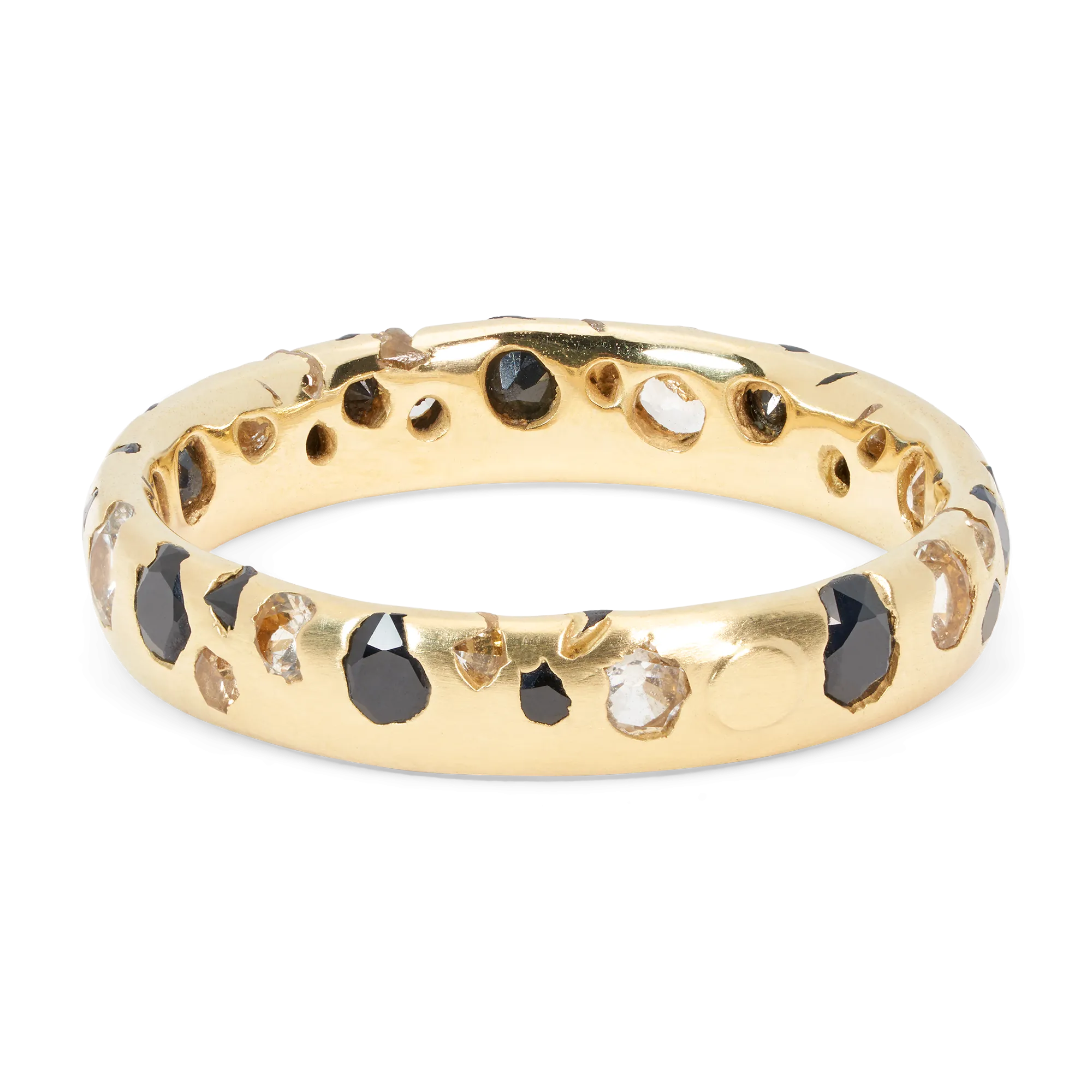 Black & White Confetti Ring - Size 7 - 11421