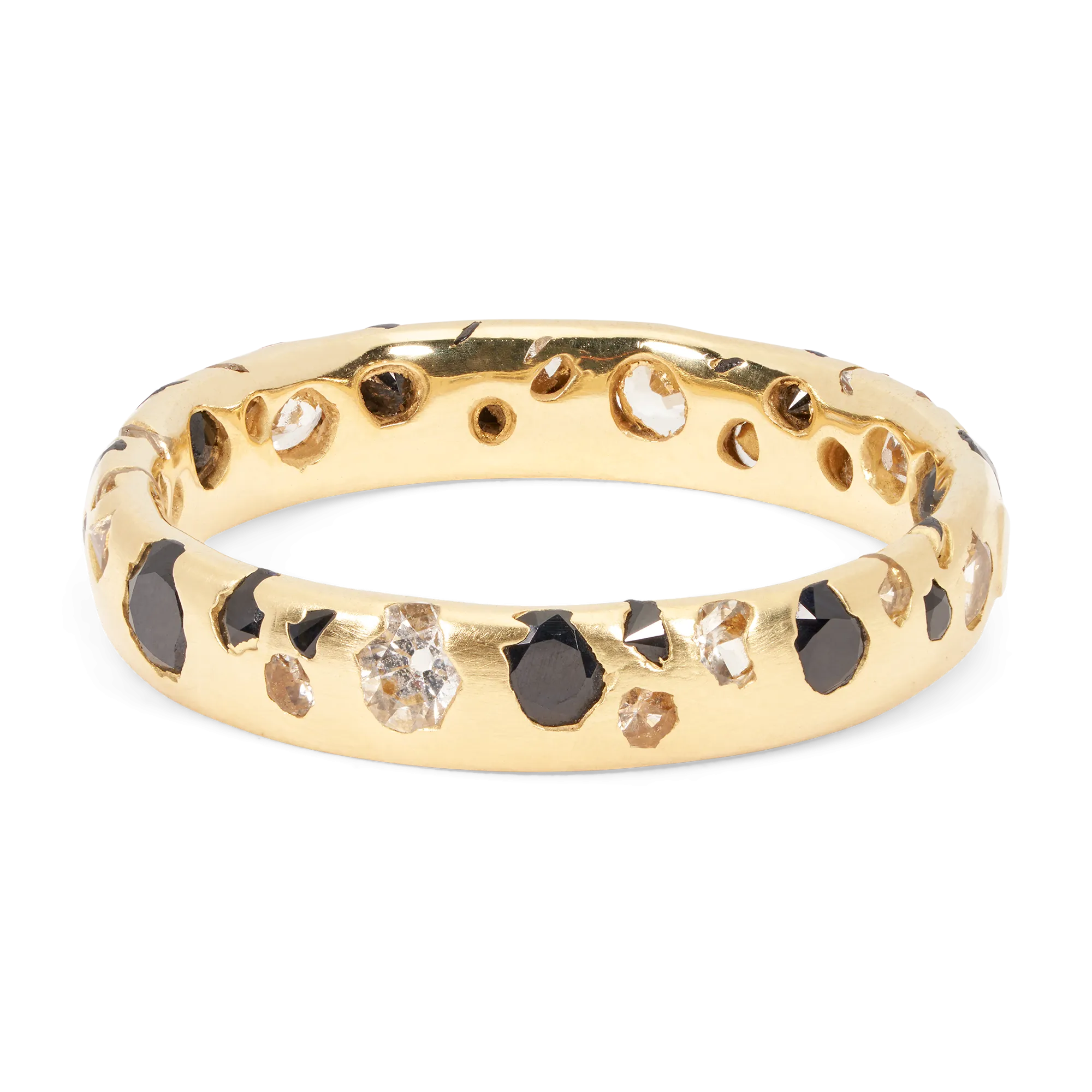 Black & White Confetti Ring - Size 7 - 11421