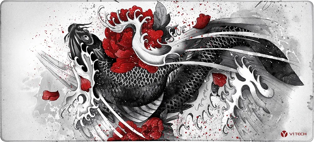 Black Koi X-Large Mouse Pad
