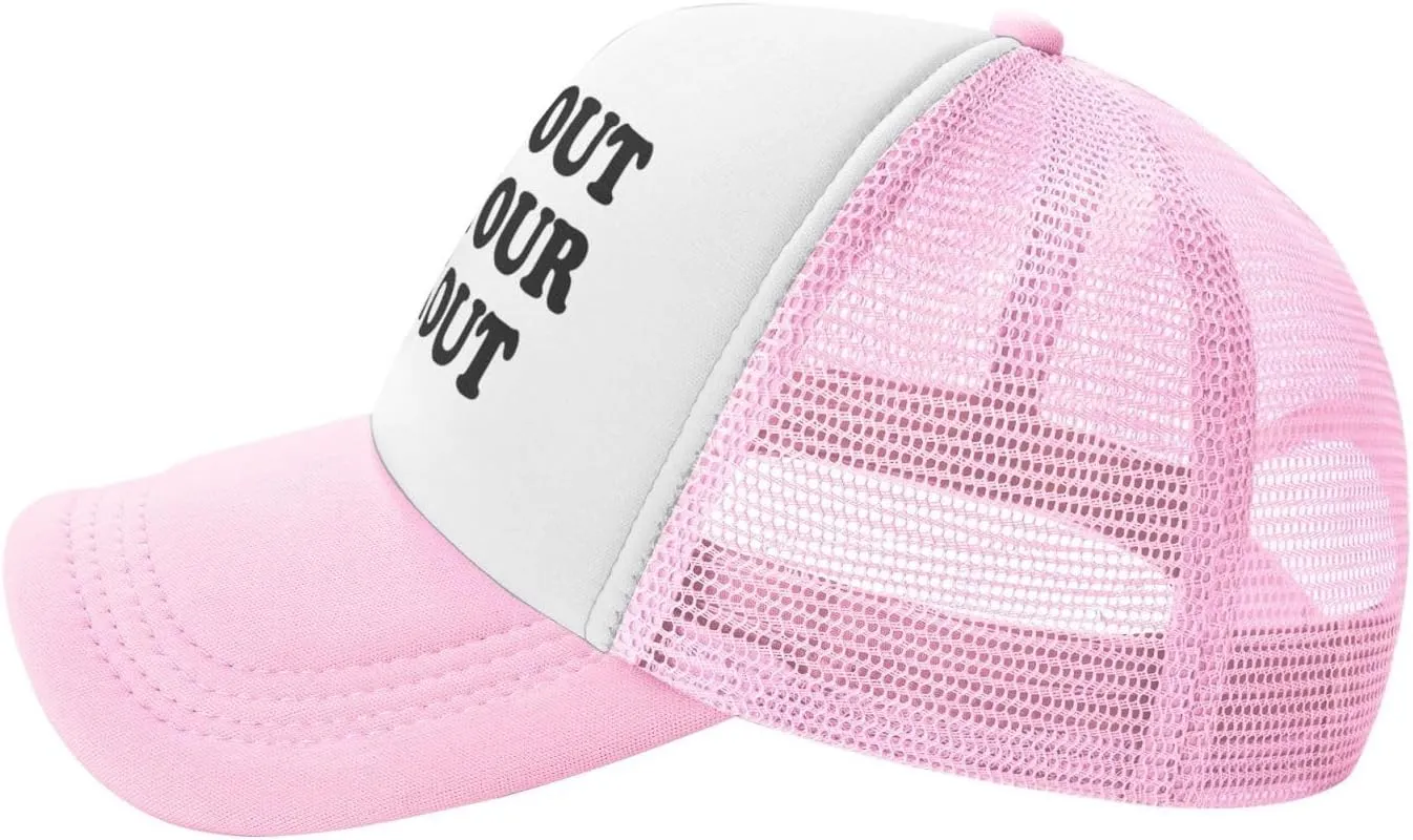 Black Out with Your Rack Out Funny Hat Unisex Adult Trucker Caps Fishing Adjustable Cap Classic Sport Hats Black