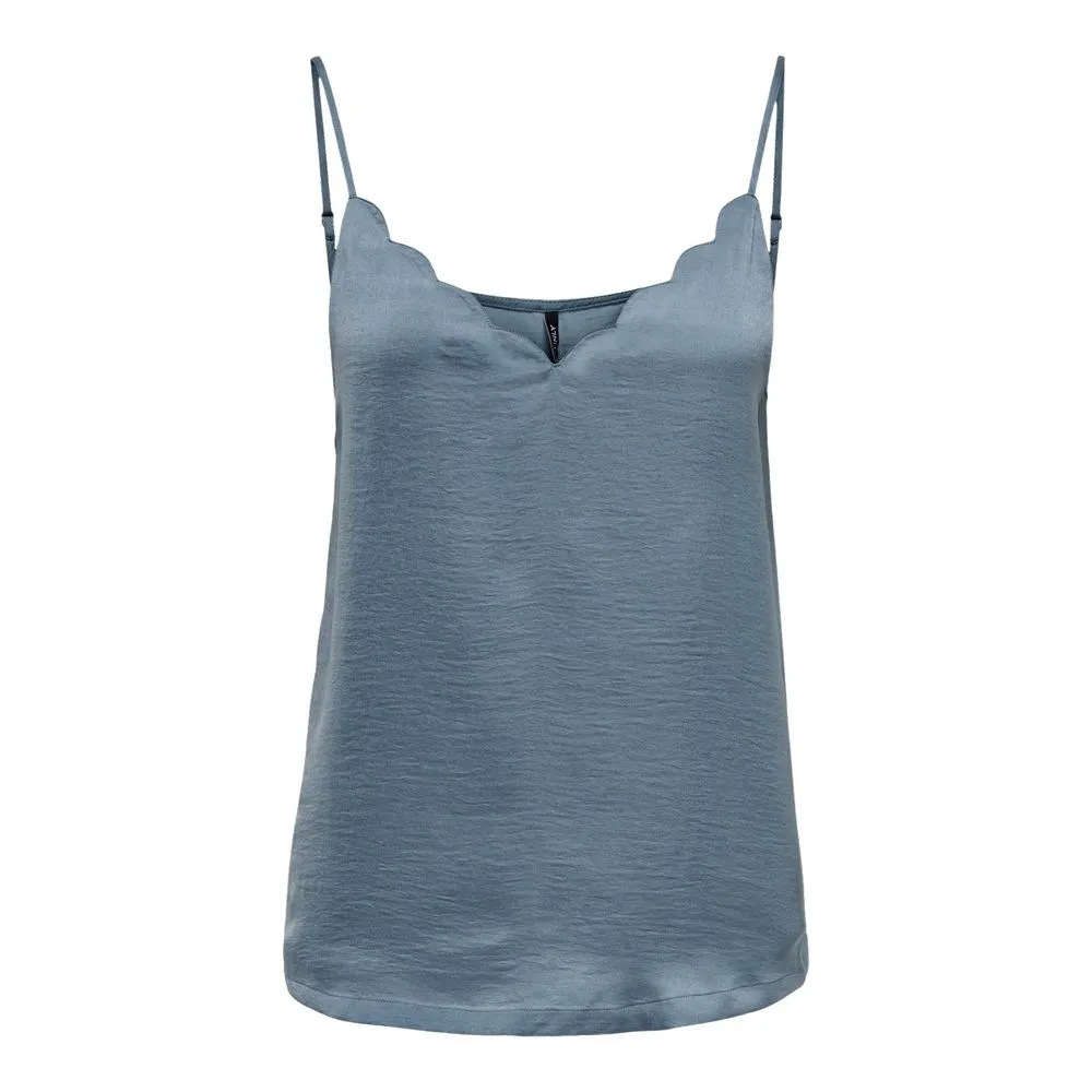 Blue Polyester Tops & T-Shirt