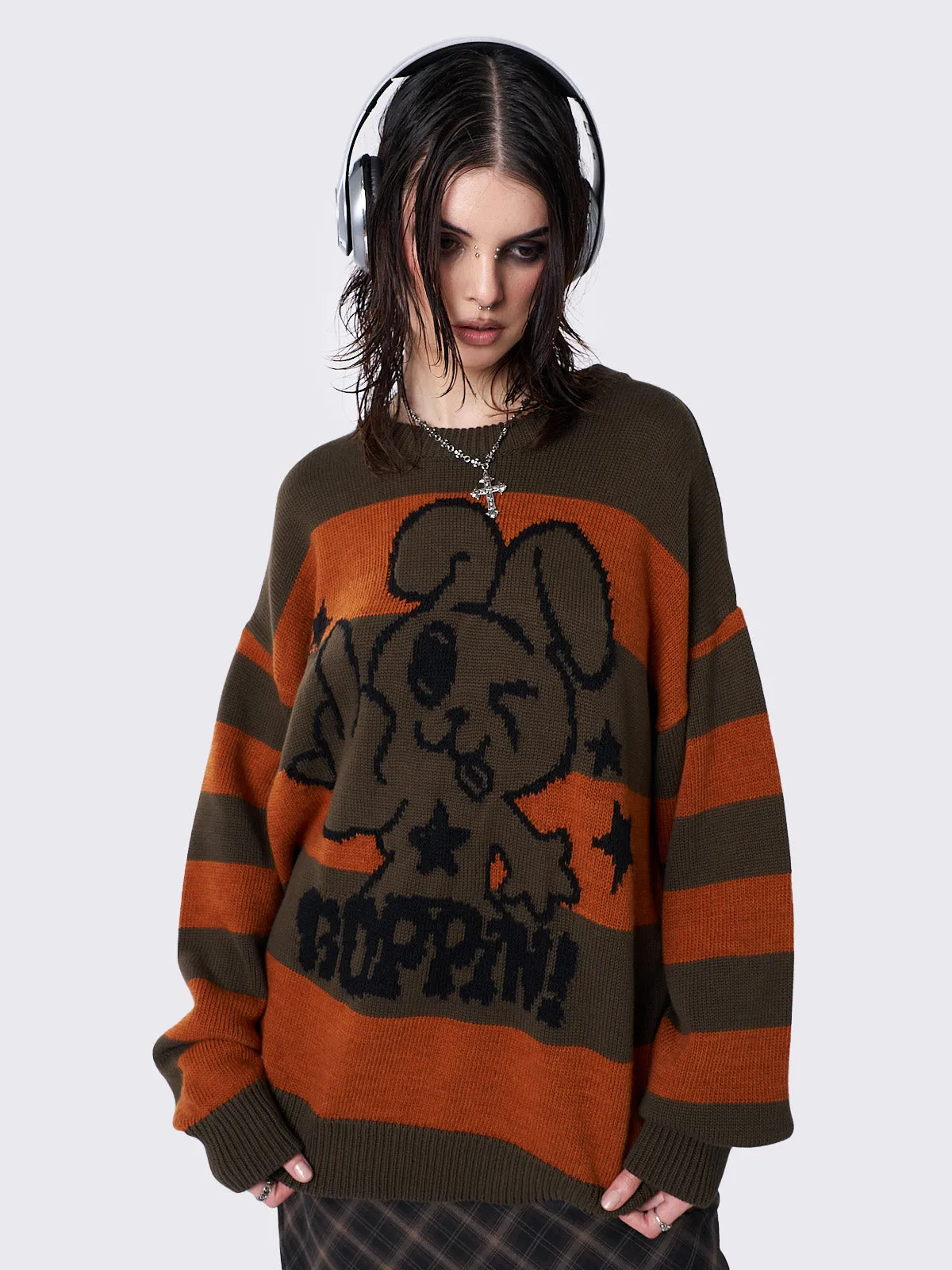 Striped Jacquard Knit Sweater for a Stylish Look