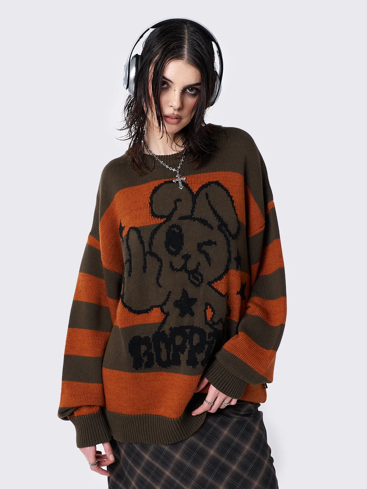 Striped Jacquard Knit Sweater for a Stylish Look