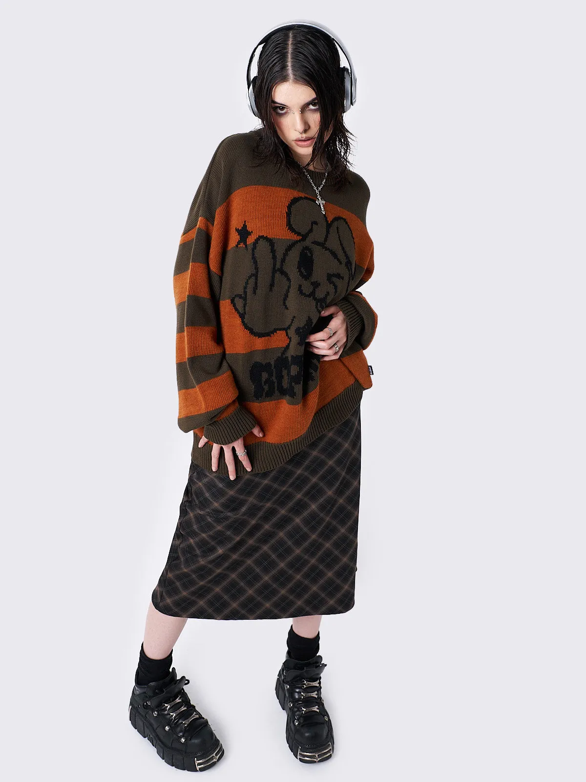 Striped Jacquard Knit Sweater for a Stylish Look