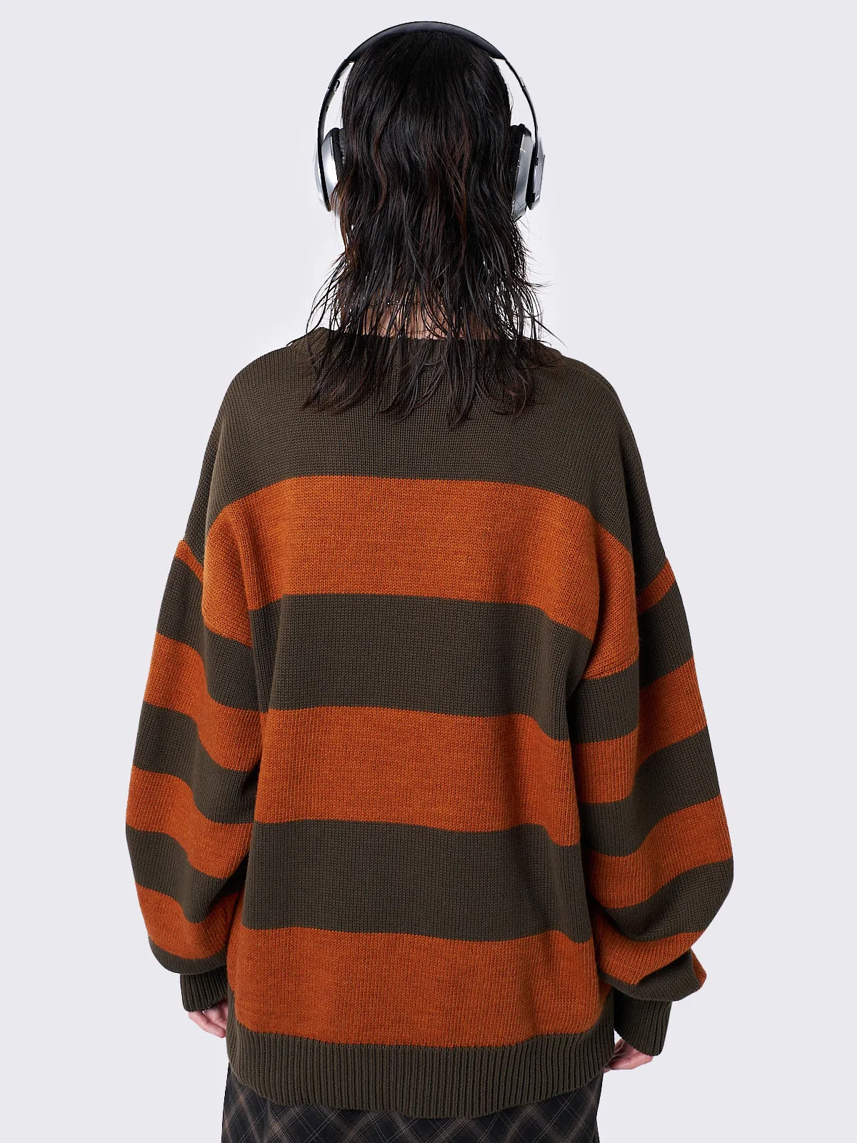 Striped Jacquard Knit Sweater for a Stylish Look
