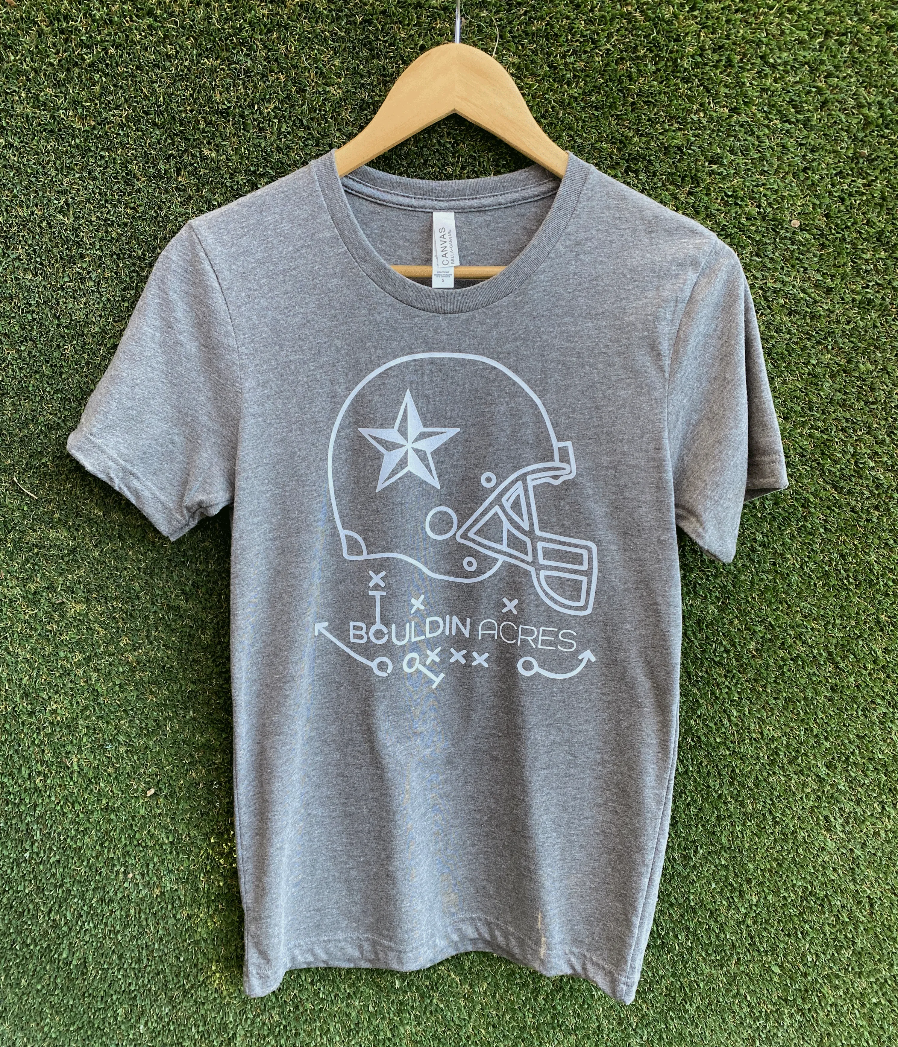 Bouldin Acres Unisex Jersey Short Sleeve Football Helmet Tee