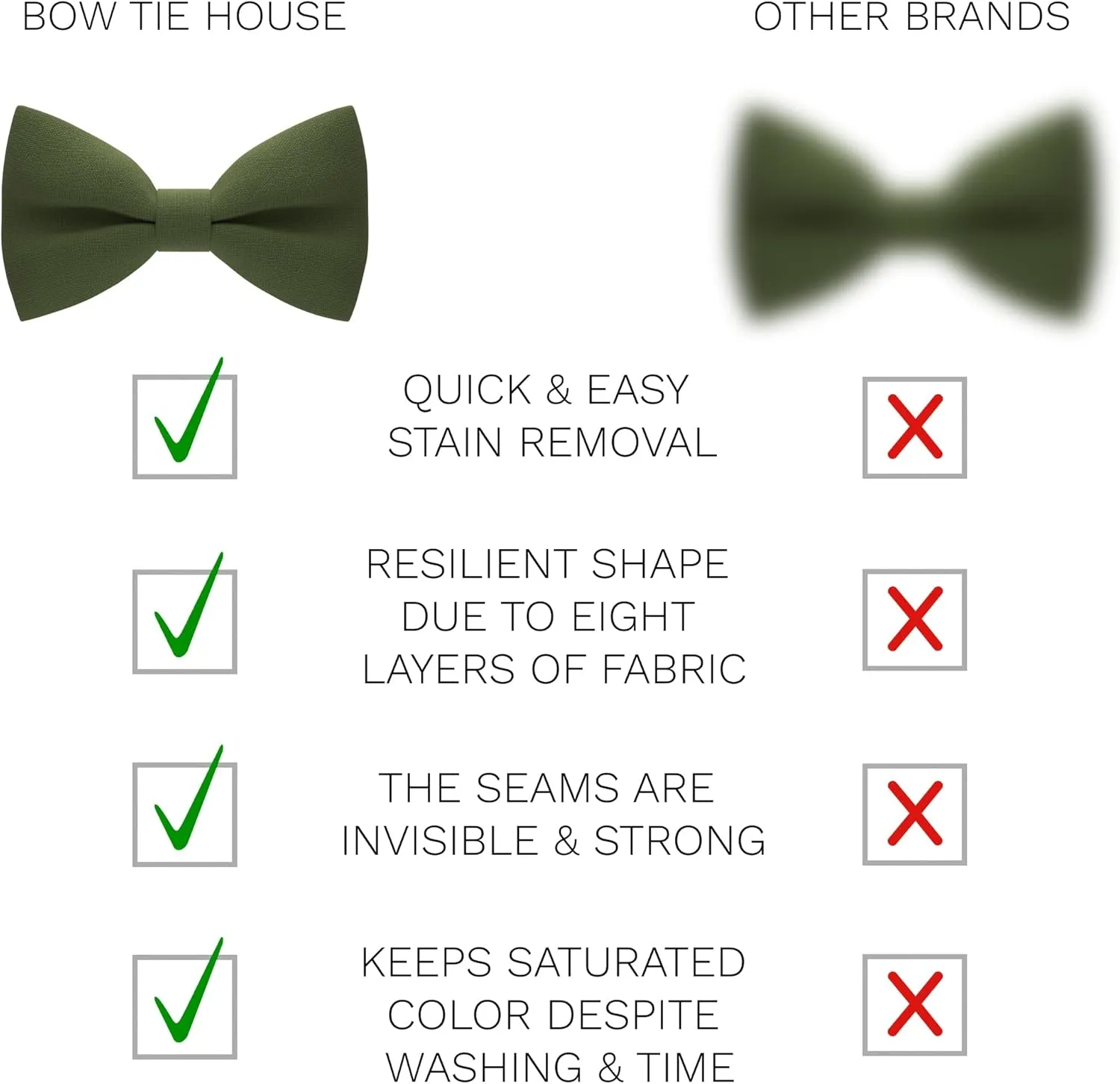 Bow Tie House TM, Mens Bow Ties for any Age Pre-tied Men Bowtie clip on Design for Adults