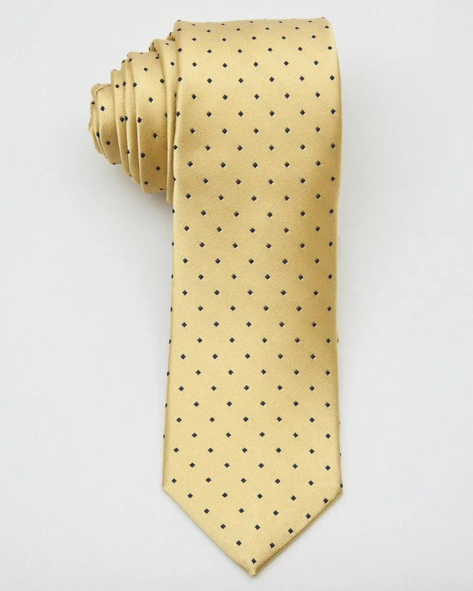 Boy's Tie 20640 Yellow/Navy