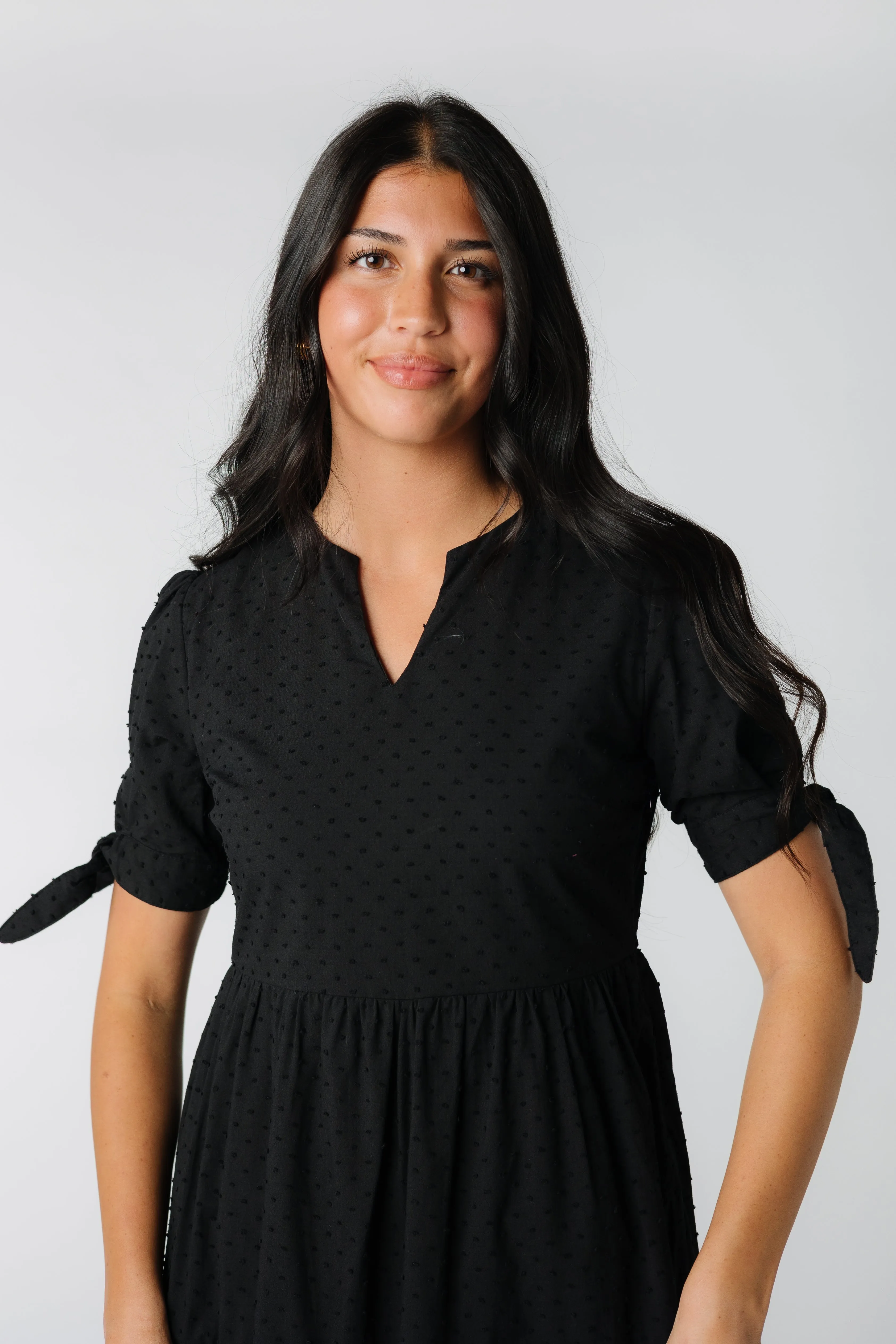 Brass & Roe Claire Tie-Sleeve Dress
