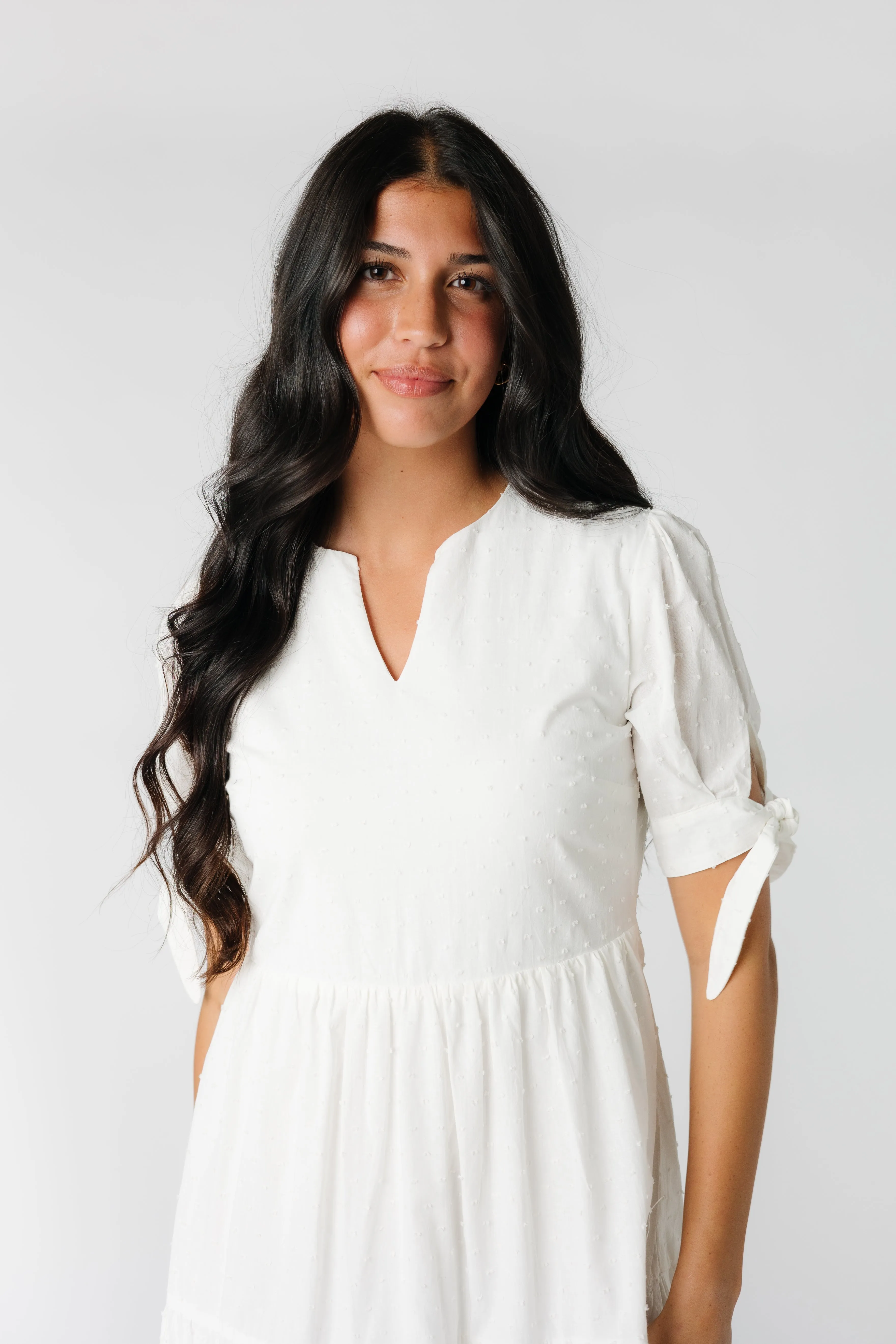 Brass & Roe Claire Tie-Sleeve Dress