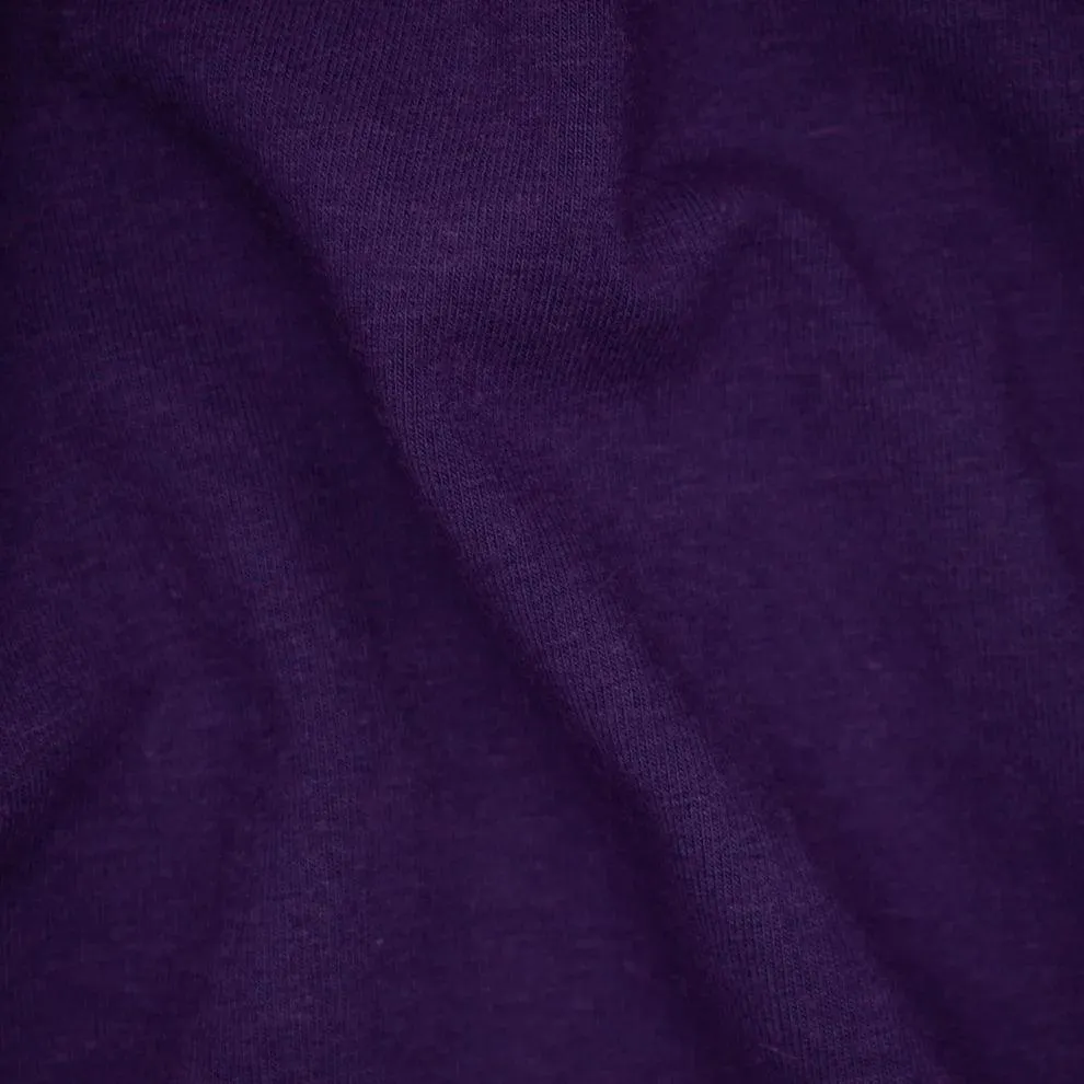 Bright Purple Organic Cotton/Spandex Jersey Fabric - 200 GSM - Grown in the USA