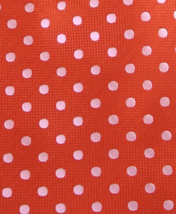 Burnt Orange Polka Dot Tie