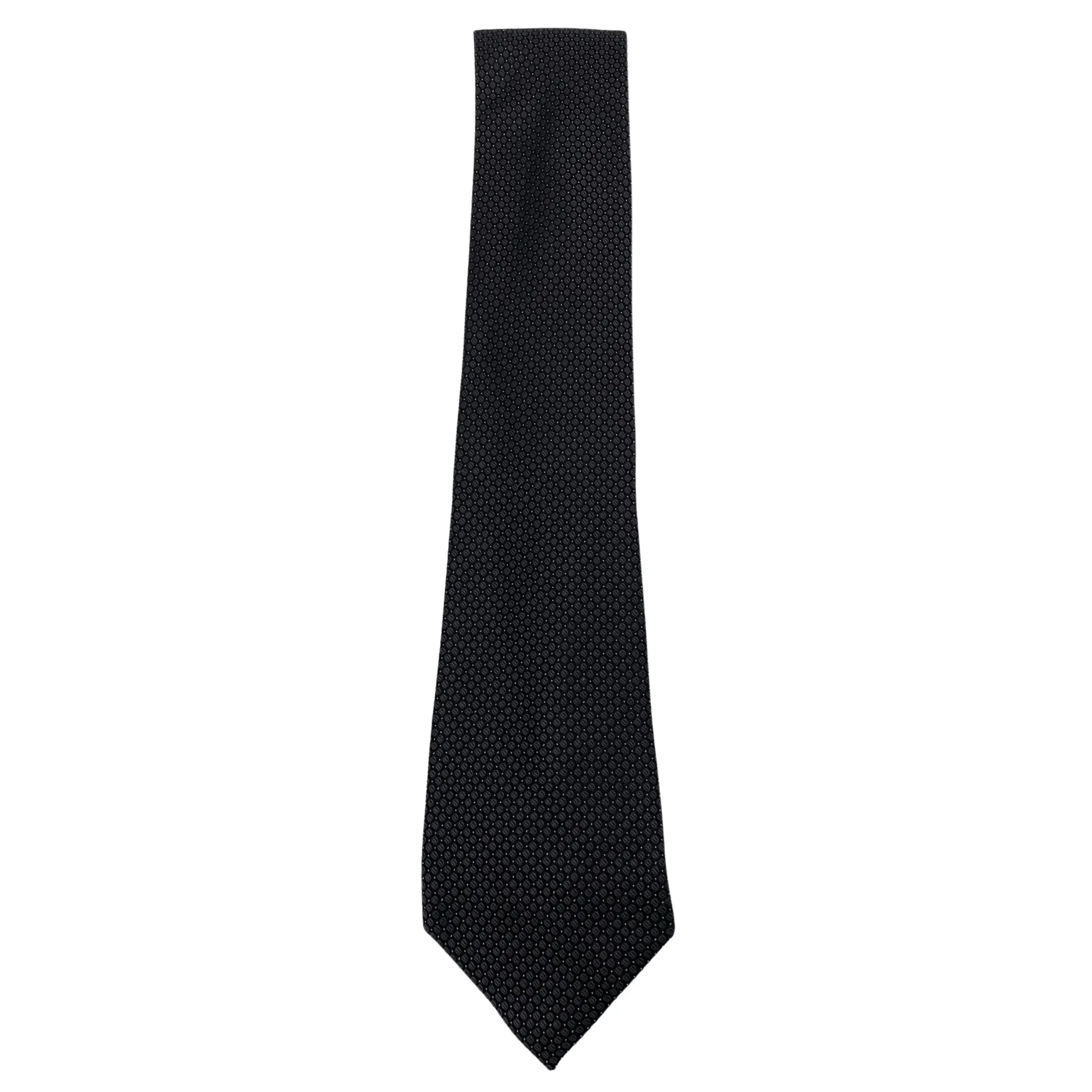 CALVIN KLEIN Circular Pattern Silk Tie - Black