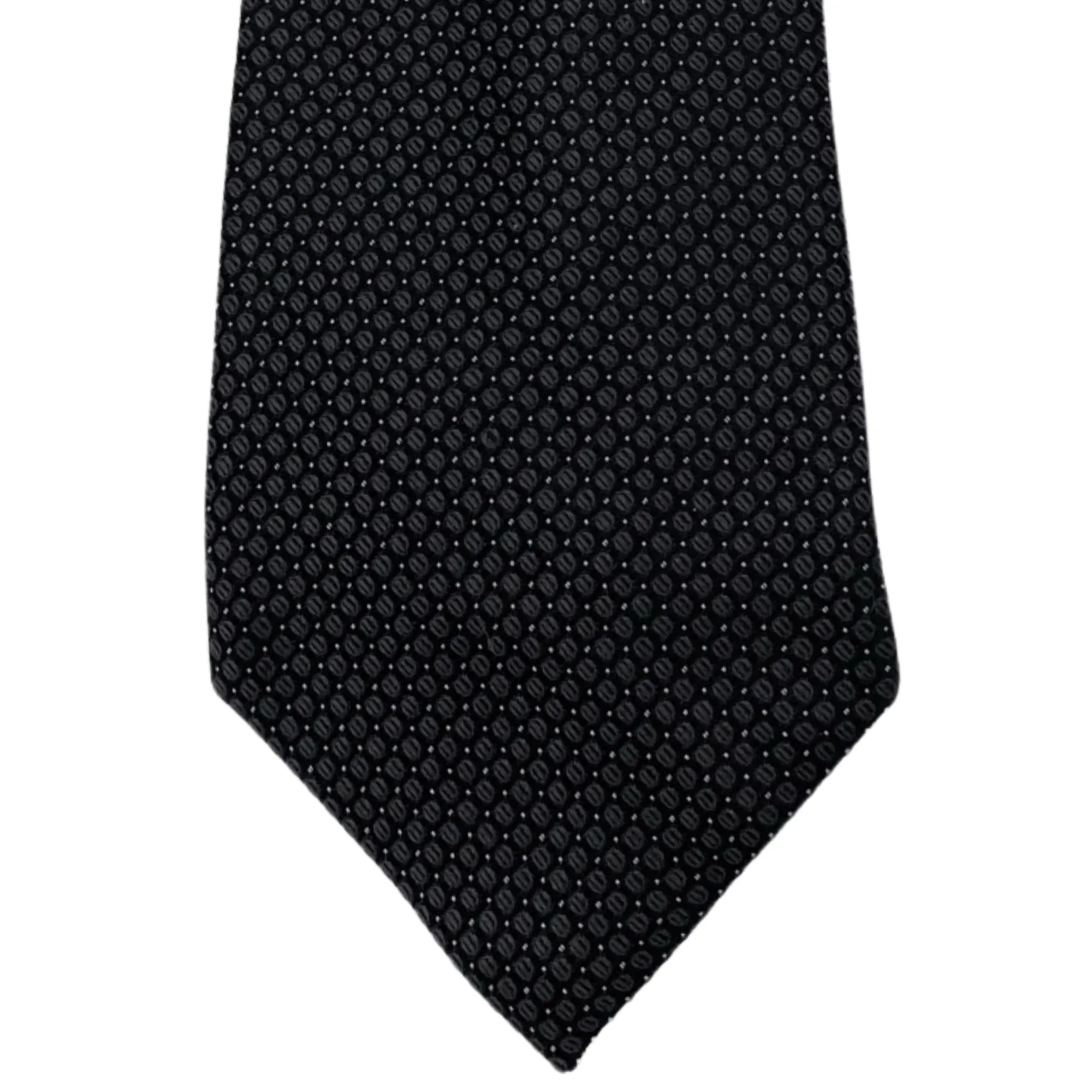 CALVIN KLEIN Circular Pattern Silk Tie - Black