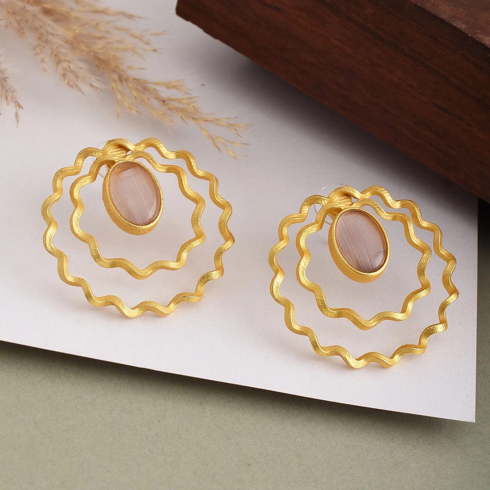 Candice Matte Gold Studs