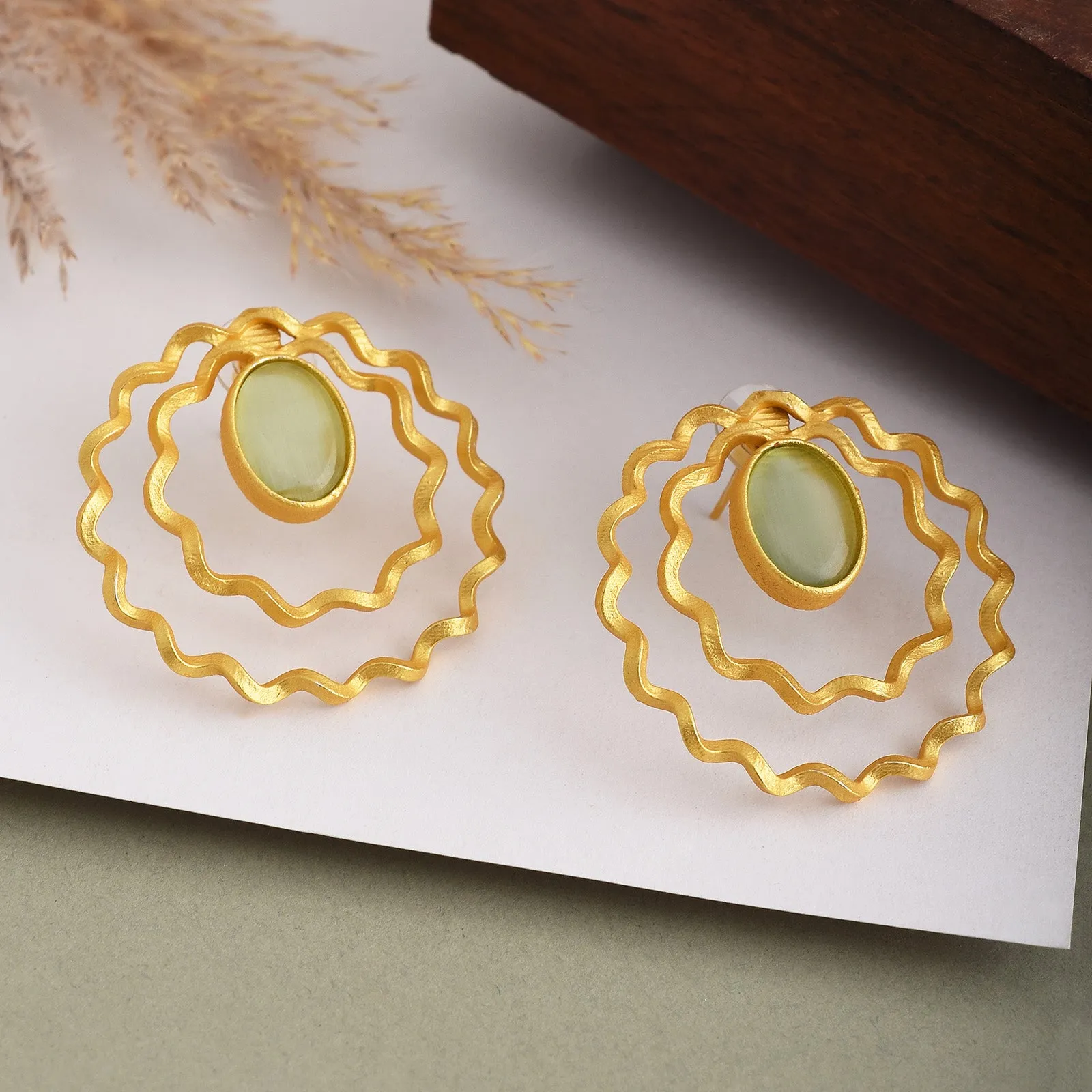 Candice Matte Gold Studs