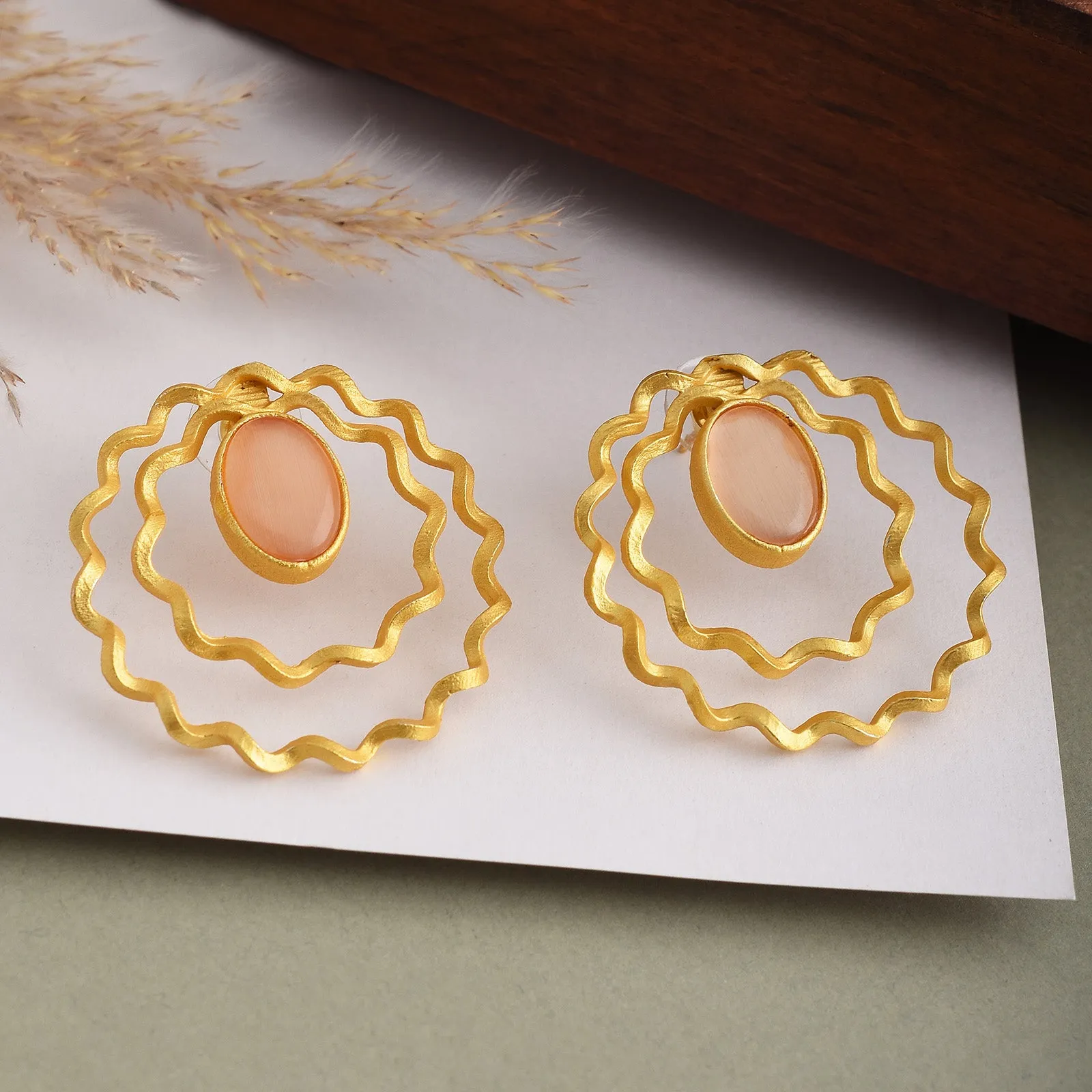 Candice Matte Gold Studs