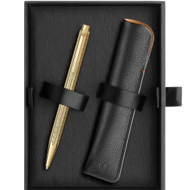 Caran d'Ache Ecridor Lights Ballpoint Pen & Leather Case Set